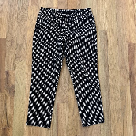 talbots - signature work pant - black and white polka dot - size 10 - Picture 3 of 9